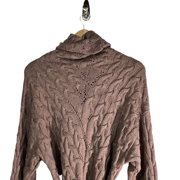 Fate Ready Willing And Cable Knit Sweater Dress, Fawn Brown, Size Medium, NWOT - Picture 11 of 13